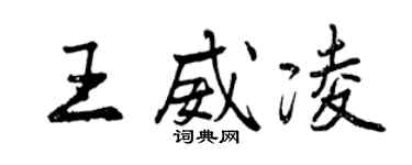 曾慶福王威凌行書個性簽名怎么寫