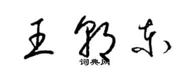 梁錦英王朝東草書個性簽名怎么寫