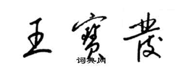 梁錦英王寶發草書個性簽名怎么寫