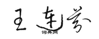 駱恆光王連芬草書個性簽名怎么寫