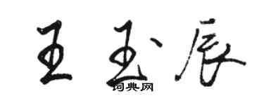 駱恆光王玉辰行書個性簽名怎么寫