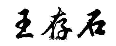 胡問遂王存石行書個性簽名怎么寫