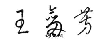 駱恆光王劍芳草書個性簽名怎么寫