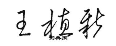 駱恆光王植新草書個性簽名怎么寫