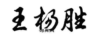 胡問遂王楊勝行書個性簽名怎么寫