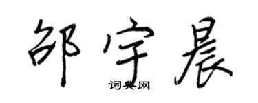 王正良邵宇晨行書個性簽名怎么寫