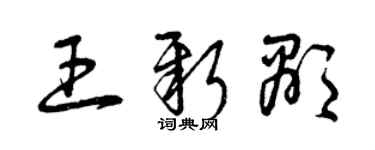 曾慶福王新顯草書個性簽名怎么寫