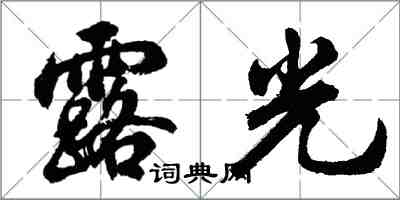 胡問遂露光行書怎么寫