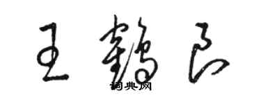 駱恆光王鶴良草書個性簽名怎么寫