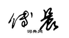 朱錫榮傅晨草書個性簽名怎么寫