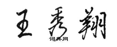 駱恆光王秀翔行書個性簽名怎么寫