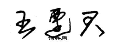 朱錫榮王遷君草書個性簽名怎么寫