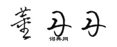 駱恆光董丹丹草書個性簽名怎么寫