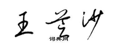 梁錦英王芝沙草書個性簽名怎么寫