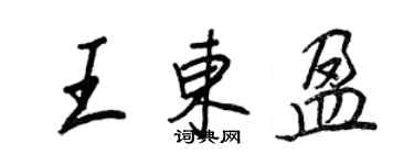 王正良王東盈行書個性簽名怎么寫