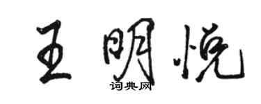 駱恆光王明悅行書個性簽名怎么寫