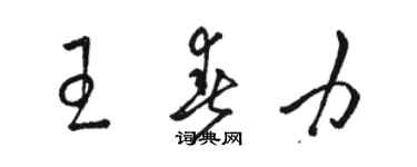 駱恆光王春力草書個性簽名怎么寫