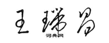 駱恆光王瑞昌草書個性簽名怎么寫