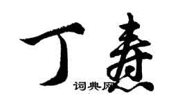 胡問遂丁燾行書個性簽名怎么寫