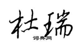 王正良杜瑞行書個性簽名怎么寫