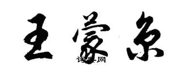 胡問遂王蒙京行書個性簽名怎么寫