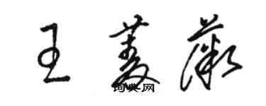 駱恆光王菱薇草書個性簽名怎么寫