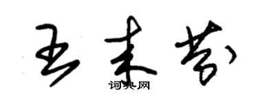 朱錫榮王來芬草書個性簽名怎么寫