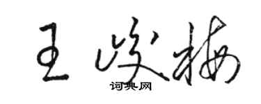 駱恆光王峻梅草書個性簽名怎么寫