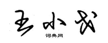 朱錫榮王小戈草書個性簽名怎么寫
