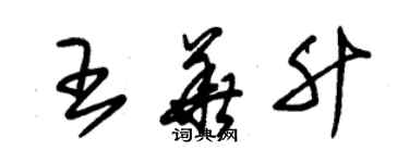 朱錫榮王華升草書個性簽名怎么寫