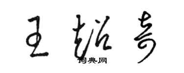 駱恆光王超奇草書個性簽名怎么寫