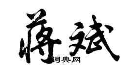 胡問遂蔣斌行書個性簽名怎么寫