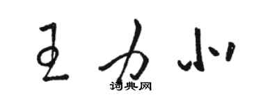 駱恆光王力北草書個性簽名怎么寫