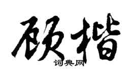 胡問遂顧楷行書個性簽名怎么寫