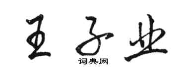駱恆光王子業行書個性簽名怎么寫