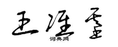 曾慶福王準基草書個性簽名怎么寫