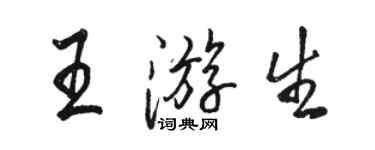 駱恆光王游生行書個性簽名怎么寫