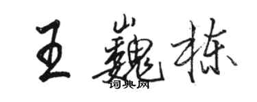 駱恆光王巍棟行書個性簽名怎么寫