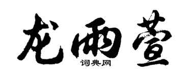 胡問遂龍雨萱行書個性簽名怎么寫