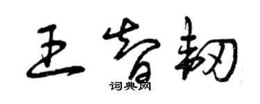 曾慶福王智韌草書個性簽名怎么寫