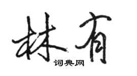 駱恆光林有行書個性簽名怎么寫