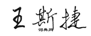 駱恆光王斯捷行書個性簽名怎么寫