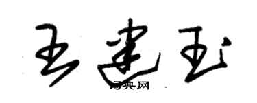 朱錫榮王建玉草書個性簽名怎么寫