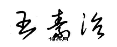 朱錫榮王素治草書個性簽名怎么寫