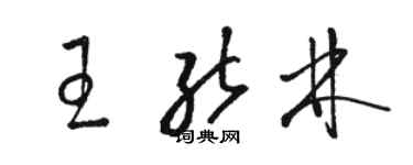 駱恆光王能林草書個性簽名怎么寫