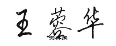 駱恆光王蓉華行書個性簽名怎么寫