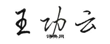 駱恆光王功雲行書個性簽名怎么寫