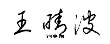 梁錦英王晴波草書個性簽名怎么寫