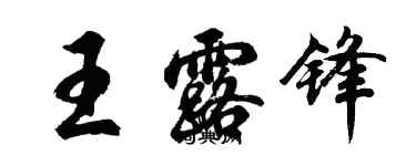 胡問遂王露鋒行書個性簽名怎么寫