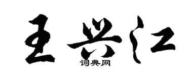 胡問遂王興江行書個性簽名怎么寫